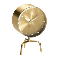 Vitra George Nelson Tripod Mantle Clock, Gold